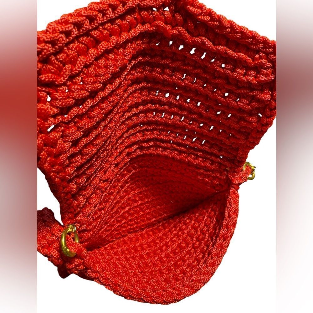 New Handmade Hot Pink Crochet Shoulder Crossbody Bag - Picture 3 of 7